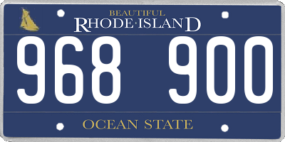 RI license plate 968900