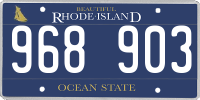 RI license plate 968903