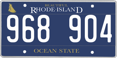 RI license plate 968904