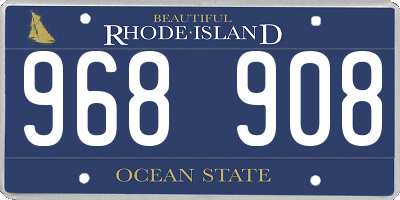 RI license plate 968908
