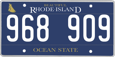 RI license plate 968909