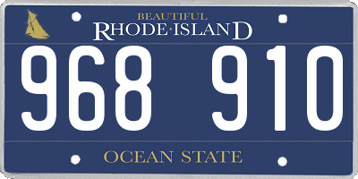 RI license plate 968910