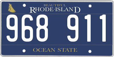 RI license plate 968911