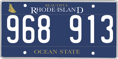 RI license plate 968913