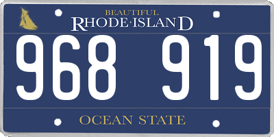 RI license plate 968919