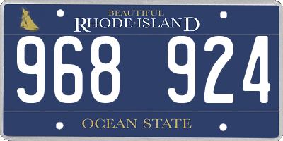 RI license plate 968924