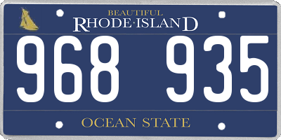 RI license plate 968935