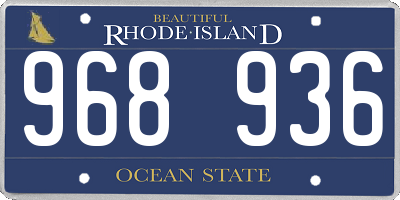 RI license plate 968936