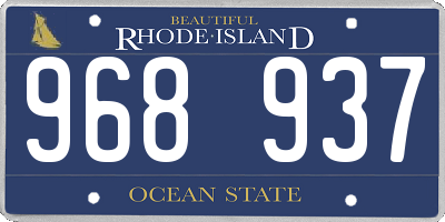 RI license plate 968937