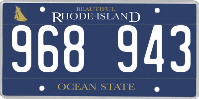 RI license plate 968943