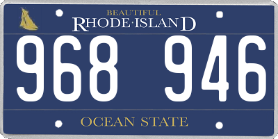 RI license plate 968946