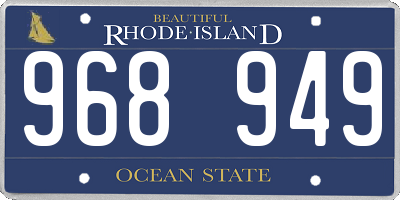 RI license plate 968949