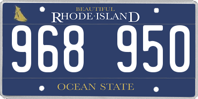 RI license plate 968950