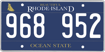 RI license plate 968952