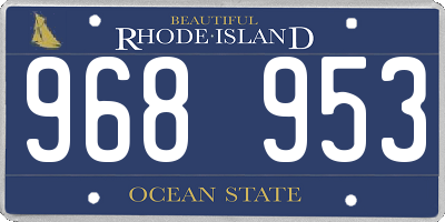 RI license plate 968953