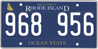 RI license plate 968956