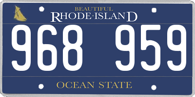 RI license plate 968959