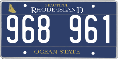 RI license plate 968961