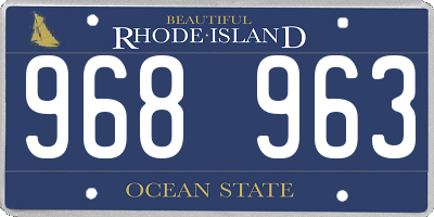 RI license plate 968963