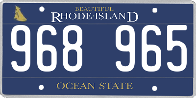 RI license plate 968965