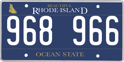 RI license plate 968966