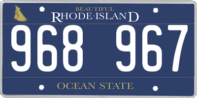 RI license plate 968967