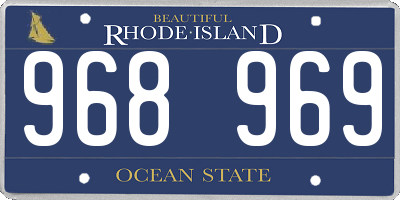 RI license plate 968969
