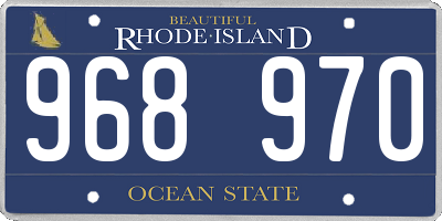 RI license plate 968970