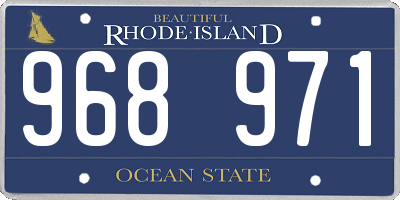 RI license plate 968971