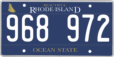 RI license plate 968972