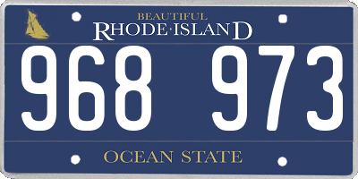 RI license plate 968973