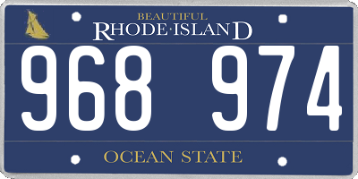 RI license plate 968974