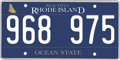 RI license plate 968975