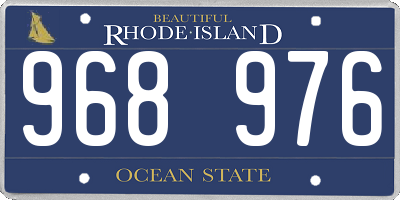 RI license plate 968976