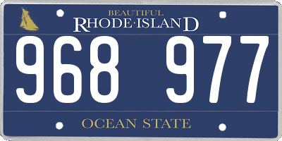 RI license plate 968977