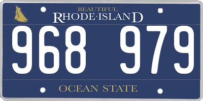 RI license plate 968979