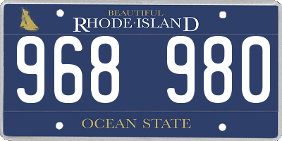 RI license plate 968980