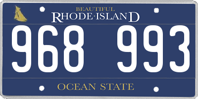 RI license plate 968993