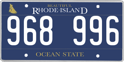 RI license plate 968996