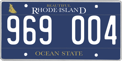 RI license plate 969004