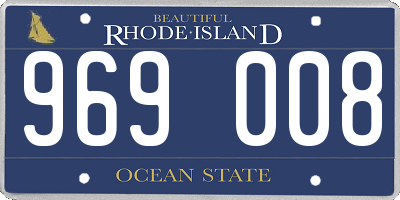 RI license plate 969008