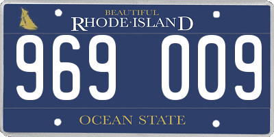 RI license plate 969009