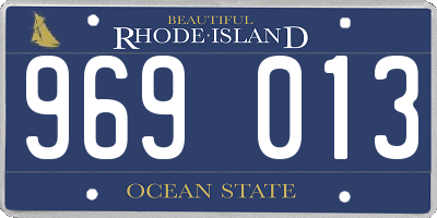 RI license plate 969013