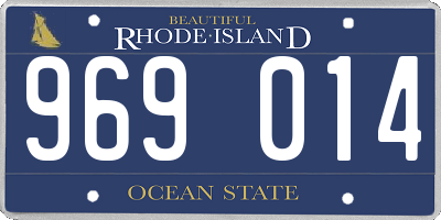 RI license plate 969014