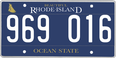 RI license plate 969016