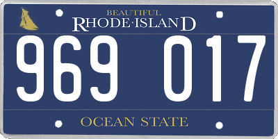 RI license plate 969017