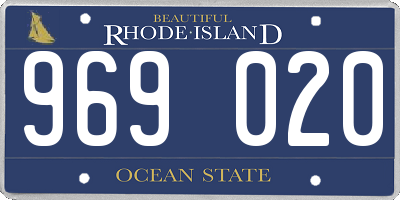 RI license plate 969020