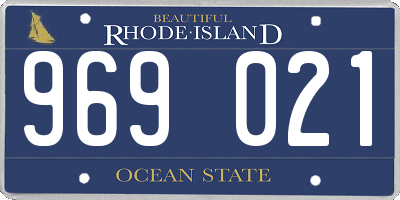 RI license plate 969021