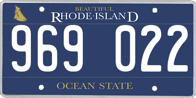 RI license plate 969022