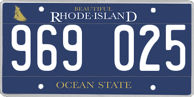 RI license plate 969025